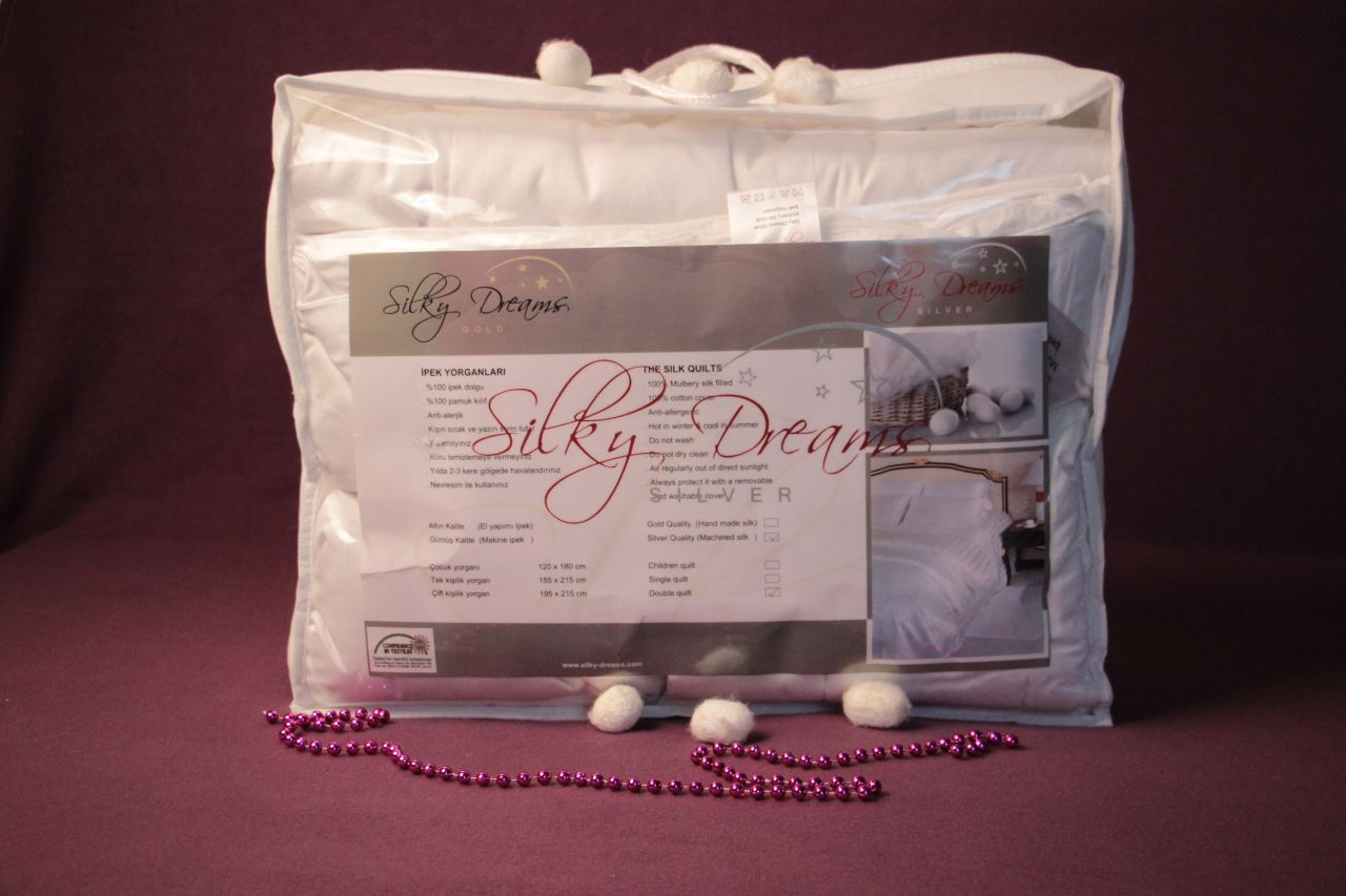 SILVER Çift Kişilik İpek Yorgan - Yıkanabilir İpek